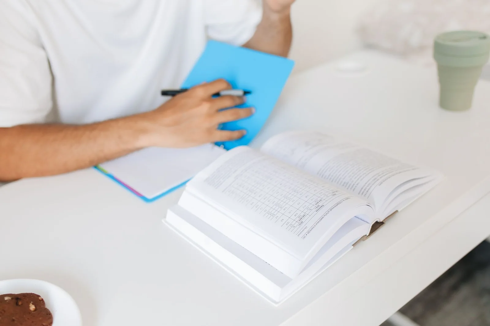 Adult learner studying practical professional-development material.