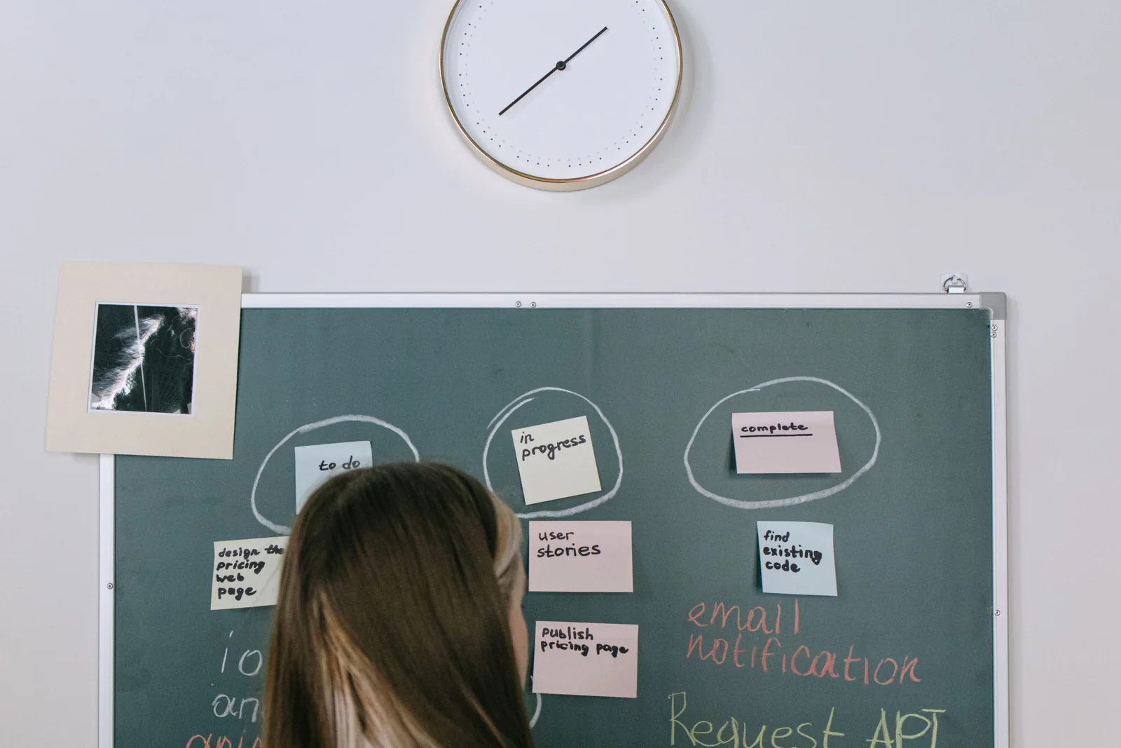 Colleagues planning a business project together