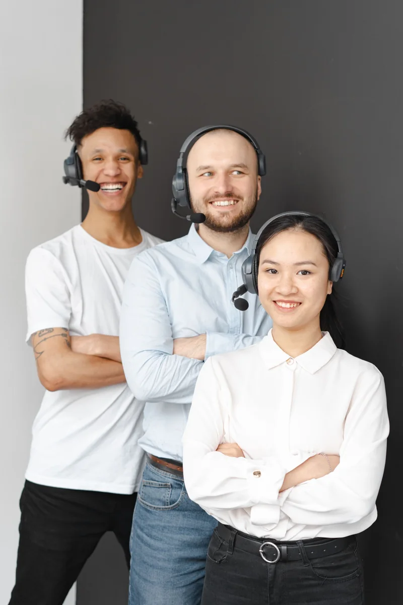 Diverse customer service team prepared to support a product launch