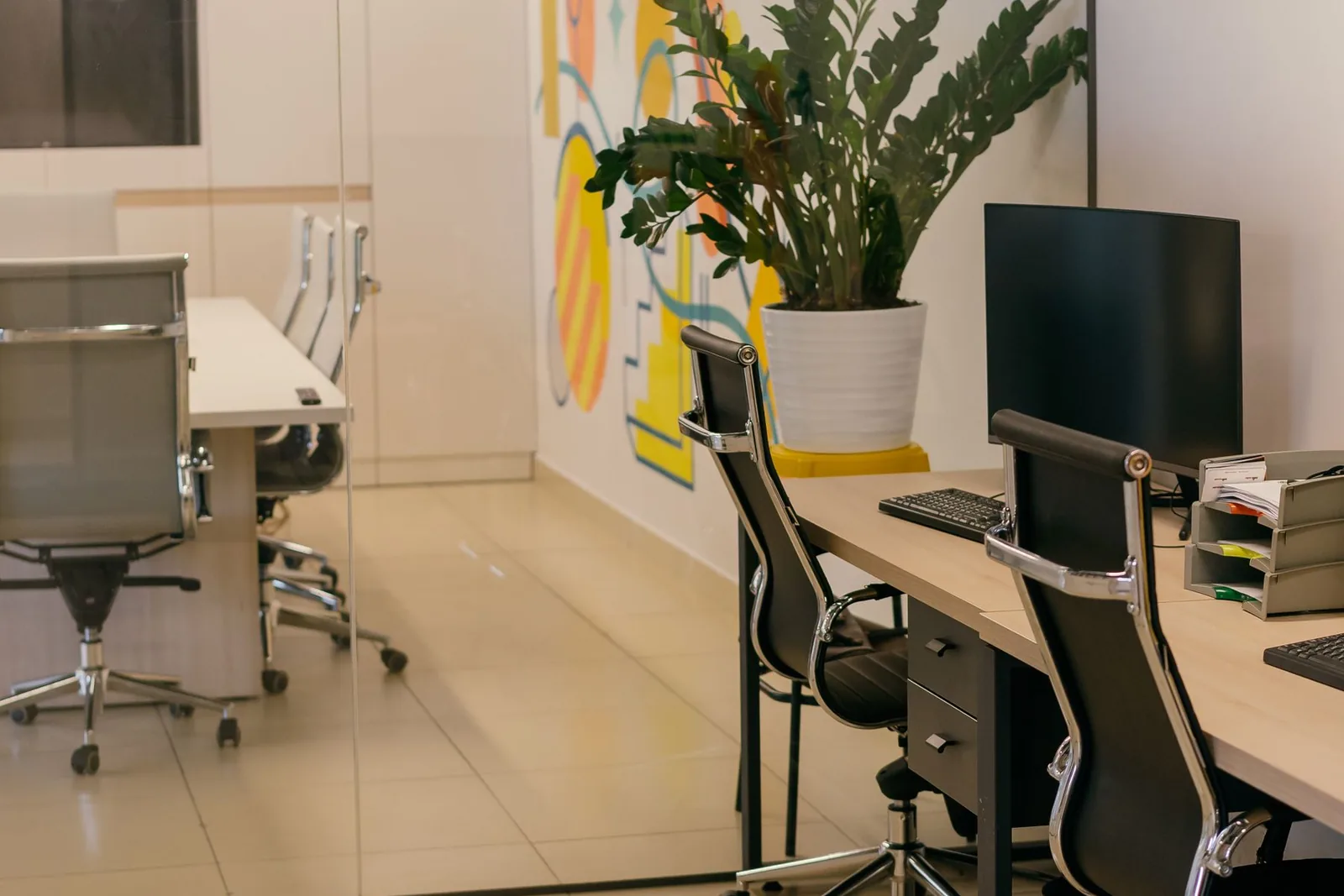 Office and operations team executing work related to Marketing